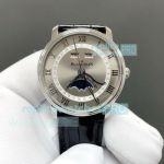 GR Factory Swiss Blancpain Villeret Grey Face Moon Phase Clone Watch 40mm 